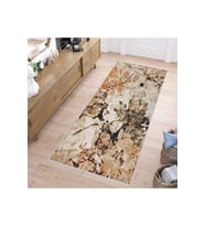 Rovigo Home Dijital Baskı Yıkanabilir Kaymaz Taban Salon Halısı RVG1185 100x150 cm (Kahverengi)