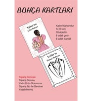 Gelin Damat Bohçası Kartları,  Gelin Çeyiz Bohça Kartı 9 Gelin 9 Damat 18 Adet 7x10