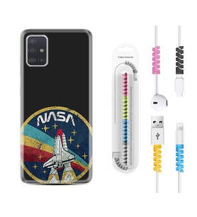 Samsung a71 A72 A73 A7 A9 2018 C7 C9 Kılıf Kablo Koruma Spiral Silikon Nasa 1326