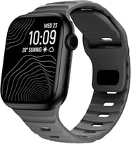 Apple Watch Yumuşak Silikon Su Geçirmez Watch Band, Apple Watch Ultra Kordonları ile uyumlu 49/45/44/42 mm, iWatch Serisi 8 7 6 5 4 3 2 1 SE Ultra için Erkek Kadın Spor Kordonu