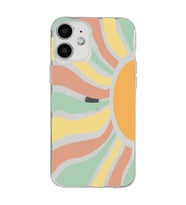 Iphone 12 Uyumlu Güneş Desenli Şeffaf Telefon Kılıfı