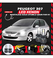 Peugeot 307 Makyajsız Kasa Uzun Far Uyumlu Şimşek Etkili Led Xenon Premium Series H1