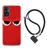 Infınix Hot 12 Kılıf Resimli Boyun Askılı İpli Desenli Silikon Series Red 1829