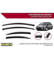 Honda civic fd6 Kromlu Cam Rüzgarlığı Niken 2006-2012 (Beyaz)
