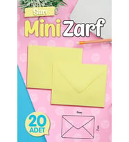 Mini Zarf Sarı 9x7 cm 20 adet-MZ115