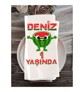 Karpuz baskılı doğum günü peçete