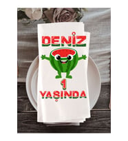 Karpuz baskılı doğum günü peçete
