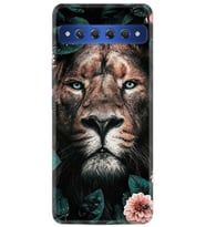 TCL 10 Plus Kılıf Desenli Silikon Leon Flowers