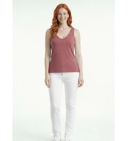Kadın V Yaka İnce Askılı Basic T-Shirt