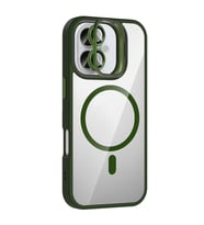 Joko Apple iPhone 16 Plus Remim Lensli Magsafe Standlı Kapak - Koyu Yeşil