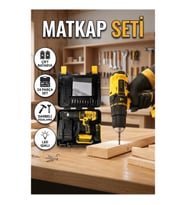 12V Akülü Matkap Seti – 24 Parça, Çift Bataryalı, 2 Vitesli ve LED Aydınlatmalı