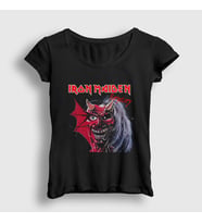 Presmono Kadın Siyah Purgatory Metal Iron Maiden T-Shirt 513518tt