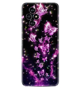 Honor 200 Kılıf Boutique Baskılı Resimli Pembe Neon Kelebekler Pcode -100