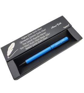 Signator® C465 Mavi Tükenmez Kalem  İsme Özel Kalem  Hediyelik Kalem (Karışık)