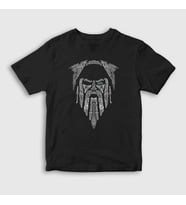 Presmono Unisex Çocuk Siyah Odin V2 Vikings T-Shirt 222172tt