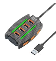 TAPLİN USB Hub 10 Port 1.2 m - Siyah (Gri)