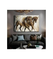 Kanvas Tablo Soyut At Yağlı Boya Görünümlü Kanvas Tablo 30 X 40