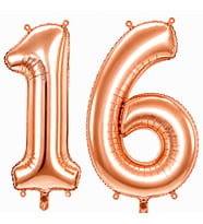16 Rakam Folyo Balon Rose Gold Rengi (100 cm)