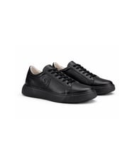 Pierre Cardin 1362002 Hakiki Deri Günlük Erkek Sneaker Şık Ayakkabı (Siyah-Siyah)