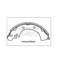 HYUNDAI EXCEL- 90/91; ARKA FREN PABUCU (101X35) (DAIWA) MB238881 581-6360