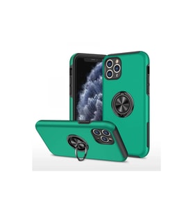 Apple iPhone 11 Pro Max Kılıf Elit Yüzüklü Kapak - Yeşil