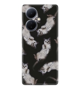 Vivo V29 Lite Kılıf Silikon Desen Özel Seri Sevimli Kedicikler 1785
