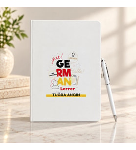 Almanca Öğretmenine İsme Özel Defter ve Kalem Seti