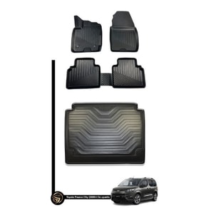 Toyota Proace City 3D Havuzlu Paspas + Bagaj Havuzu İkili SET