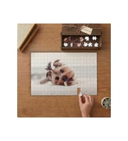Sevimli Köpek Terrier Tasarımı 240 parça Ahşap Puzzle Ahşap Kutuda MP00202