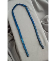 Hematit Doğal Taş Mat Mavi Kare Kesim Çift Delik 6x6mm Dizi [AA]