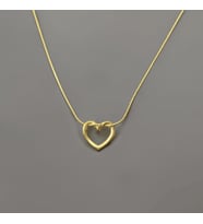 Gold Renk Şık ve Parlak Antialerjik 316L Çelik Kalp Model Kolye