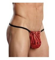 Desire in Motion Parlak Fantezi Erkek Lame Kumaş String Tanga (Kırmızı)