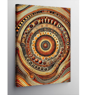 Kanvas Tablo Renkli Spiral ve Soyut Sanat