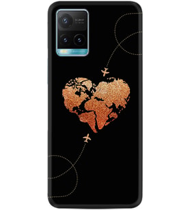 Vivo Y11S Y21S Y20 Y20S Y70 Kılıf Desemli Silikon Plane Heart 1721