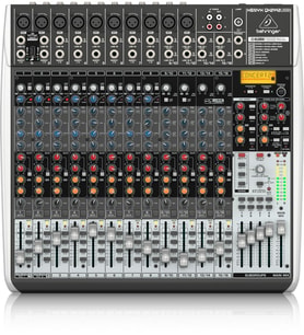 Behringer QX2442USB XENYX Mic Preamp'ları ve Kompresörleri, Klark Teknik Multi-FX İşlemcisi, Kablosuz Seçeneği ve USB/Ses Arayüzü ile Premium 24-Girişli 4/2-Bus Mikser
