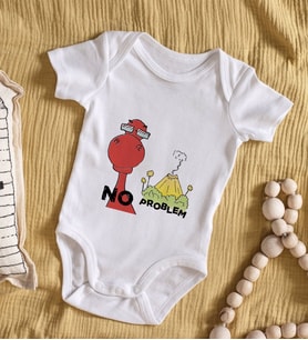 BK Kids No Problem Tasarımlı Bebek Body Zıbın - Model 1