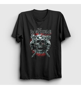 Presmono Unisex Siyah Festival Mayhem T-Shirt 64531tt