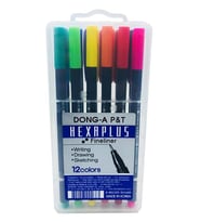Dong A P&T Hexaplus Fineliner Kalem 12 Renk