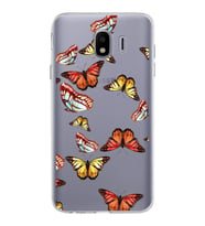 PrintiFy Samsung Galaxy J4 ile Uyumlu 1mm Slim Fit Water Color 2 Baskılı Şeffaf  Kılıf