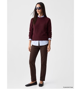 LCWAIKIKI Classic Kahverengi Straight Fit Kadın Jean Pantolon