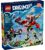 LEGO Dreamzzz 71497 Cooper's Tiger Mech & Zero's Hot Rod Car