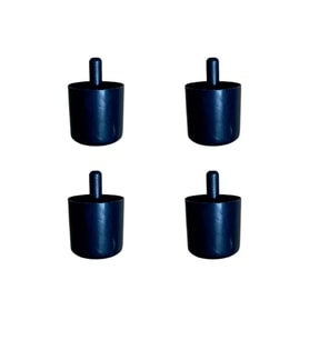 Silindir Plastik Ayak Geçmeli Pimli - 50MM - Siyah 12MM HKS278 - 4 Adet