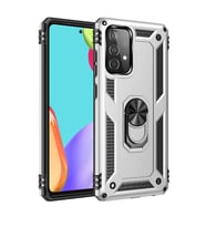 Samsung Galaxy A33 5g Kılıf Sofya Yüzüklü Silikon Kapak - Gümüş