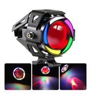 Beyaz RGB Angel Kırmızı Şeytan Göz Çakarlı 20W Motorsiklet Sis Farı Led Projektör 1 Adet