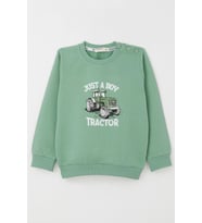 Breeze Erkek Çocuk Sweatshirt Çiftliğin Şimşeği 1.5-5 Yaş, Mint Yeşili