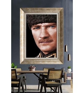 Gümüş Çerçeveli Atatürk Tablo za332