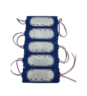 12 Volt Stop Yazılı Mavi Işık 90x35 mm Çakar Modül 5 Adet