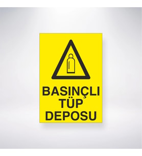 Basınçlı Tüp Deposu 21x28 Arkası Yapışkanlı Levha