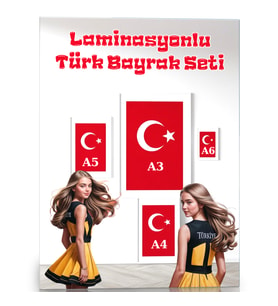Laminasyonlu Türk Bayrak Seti (4 Poster)