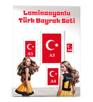 Laminasyonlu Türk Bayrak Seti (4 Poster)